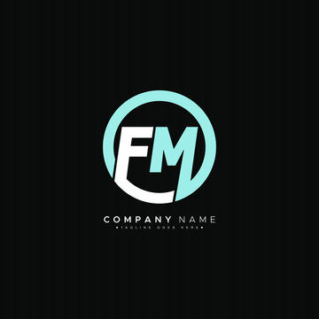 Initial Letter FM Logo - Simple Alphabet Logo