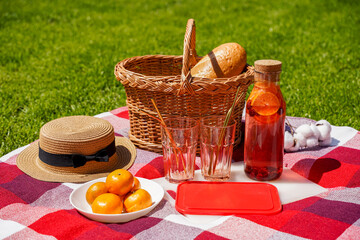 Healthy summer lemonade, citrus and berry cocktails, organic detox drink, antioxidant. Homemade refreshing drink in a bottle