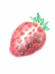 strawberry on white