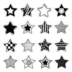 Doodle star with hand drawn style  Free Vector Image