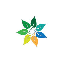 leaf logo icon vector design template