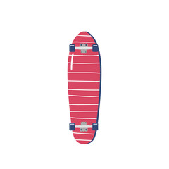 Skateboard Bottom View with Wheels Isolated on White Background. Urban Culture Element for Teenagers Recreation or Sport