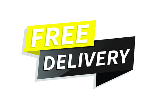 Free Delivery, banner design template, sale tag, vector illustration