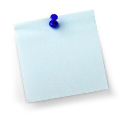 Blue Sticky Note with pin