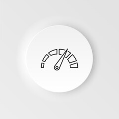 Quick time icon. Fast deadline. Simple element time and timer speed neumorphic style vector icon