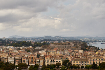 Fototapeta na wymiar View of the town of Corfu