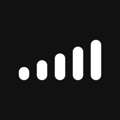 Mobile signal vector icon on grey background