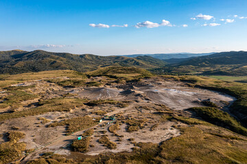 The landscape of the mud volcanoes of Berca in Romania