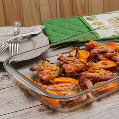 Homemade chicken wings.