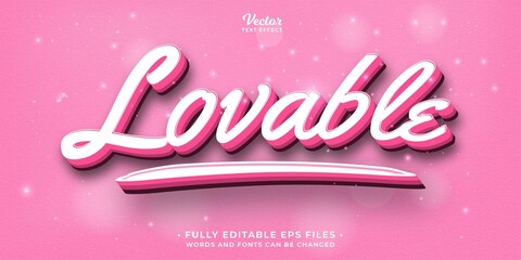 lovable text effect editable eps cc