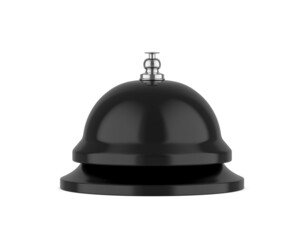 Blank Manual Push and Press Stainless Steel Call Bell for Table  Desk Home Office Silver, 3d render illustration.
