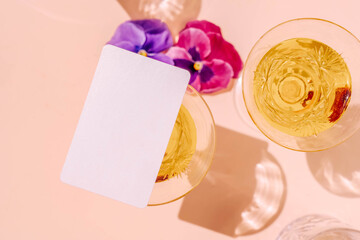 Champagne and grass styled stock scene