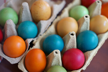 colourful easter eggs