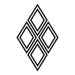 Rhombus Flat Icon Isolated On White Background