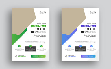 Corporate Flyer Template, Business Flyer Design, Business Brochure Template Design