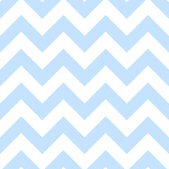 Light blue color seamless pattern. Repeated chevron pattern. Boys prints design. Repeating monochrome shevron. Geometric background for cloth, textile. Swatch cute baby pattern. Vector illustration