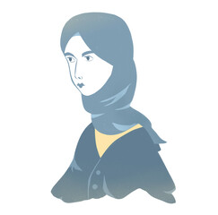 portrait of a muslim girl in a hijab. you can use this for fashion magazines, books, postcards, stickers and advertisements	