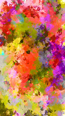 Mix colors watercolor illustration painting brush strokes