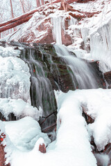 waterfall in winter