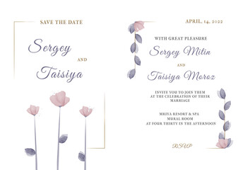 Wedding card invitation