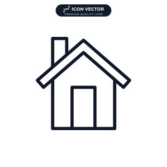 Obraz na płótnie Canvas home icon symbol template for graphic and web design collection logo vector illustration