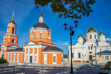 Fototapeta na wymiar On the territory of the ancient Nikitsky Convent, Kashira. Moscow region, Russia