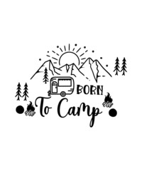 Fototapeta na wymiar Camping Svg Bundle, Camp Life Svg, Campfire Svg, Dxf Eps Png, Silhouette, Cricut, Cameo, Digital, Vacation Svg, Camping Shirt Design