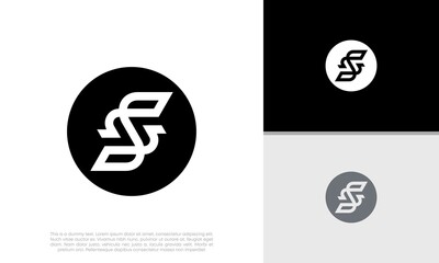 Initials S logo design. Initial Letter Logo.