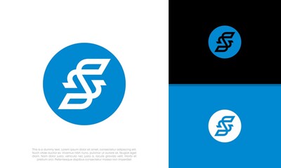 Initials S logo design. Initial Letter Logo.