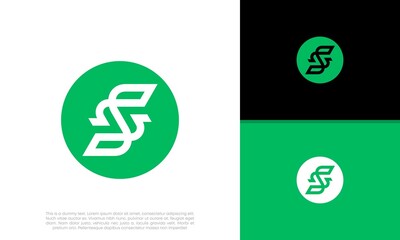 Initials S logo design. Initial Letter Logo.