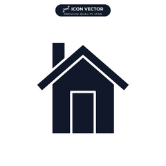 home icon symbol template for graphic and web design collection logo vector illustration