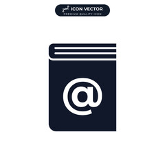 address book icon symbol template for graphic and web design collection logo vector illustration
