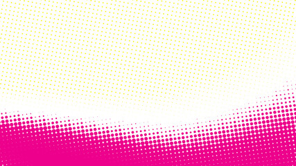 Halftone background with magenta and yellow dots. Simple pattern