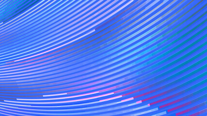 Abstract blue striped background with curved stripes