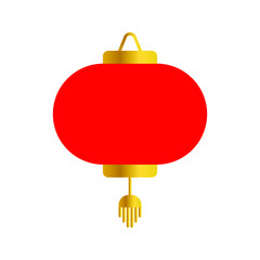 Obraz premium Lantern icon. Chinese New Year lantern. Traditional paper lanterns. Flat vector style illustration.