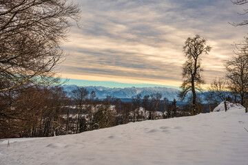 Landschaft, Alpen, Wolkendecke, Wolken, Hohenpeissenberg