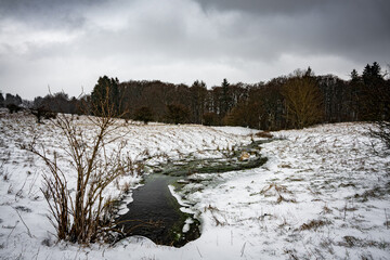 Rhön, Schneesturm, Schneegestöber, Winter, Wind, Schnee, Sturm, Landschaft, Wolken, Wetter