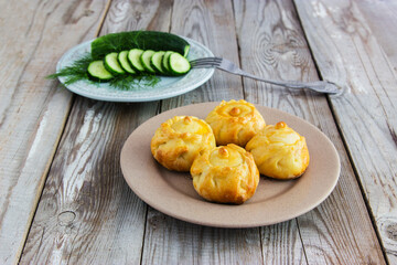 Russian traditional pies kurniki. © Olga