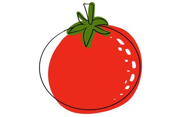 Tomato isolated on a white abstract background