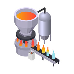 Glass Production Icon