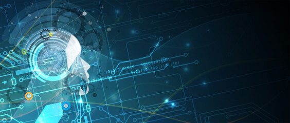 Conceptual technology illustration of artificial intelligence
