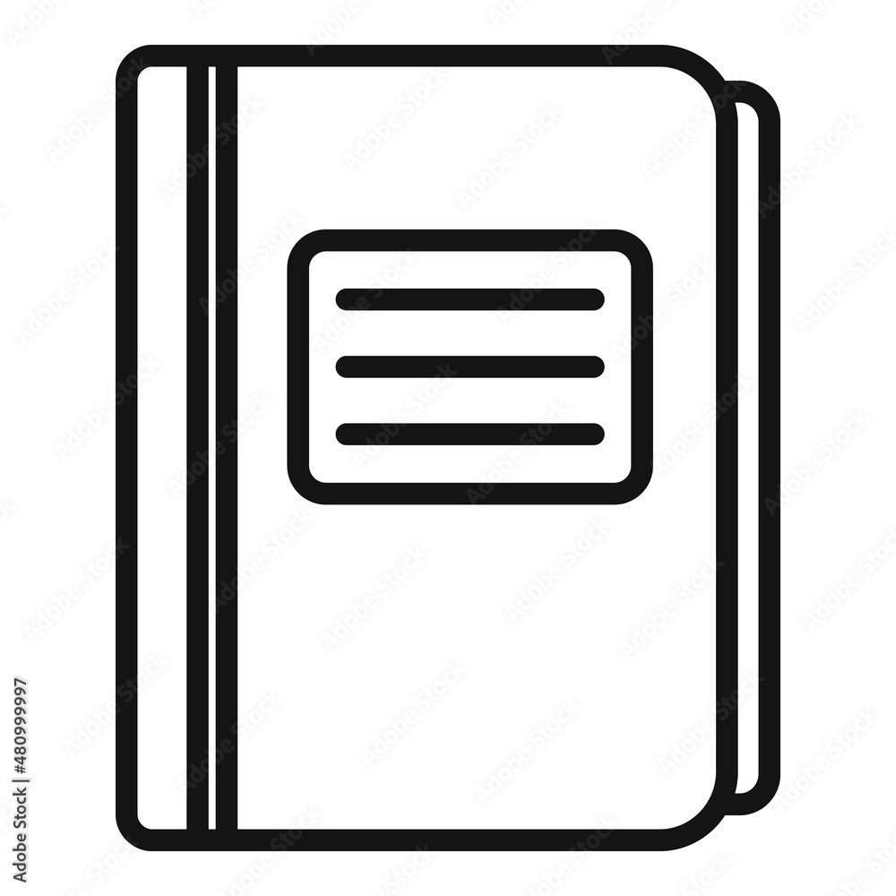 Poster notebook folder icon outline vector. write paper