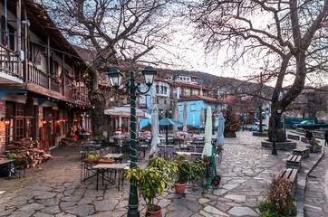 Fototapeta na wymiar Ampelakia Larissa, Ampelakia is the historical village of Larissa regional unit, built at the foothill of Kissavos at the entrance to the Tempi valley.