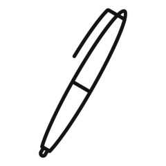 Office pen icon outline vector. Paper text