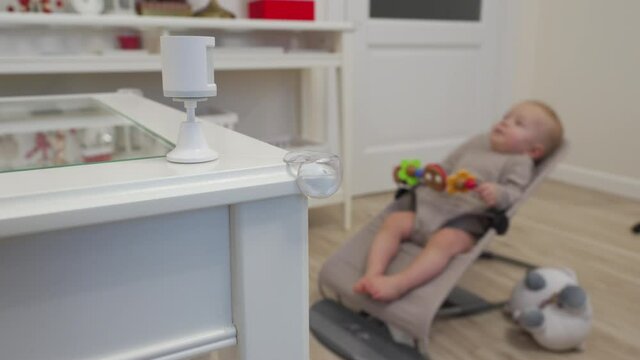 Motion sensor for smart home detect activities like movement, help protect small children playing in the area. High quality 4k footage