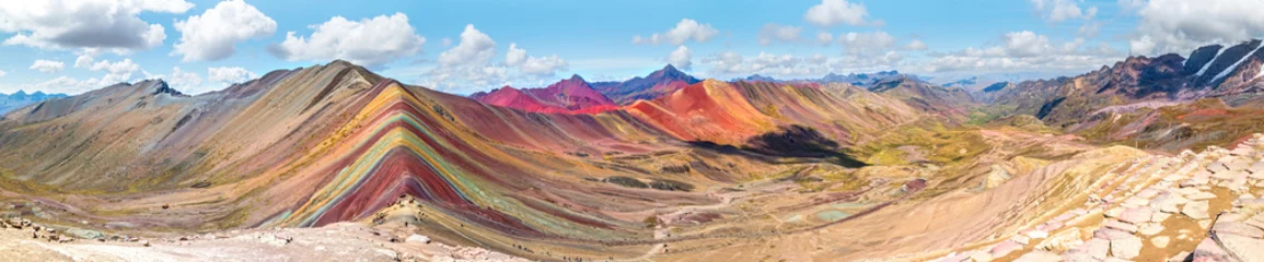 Foto op Plexiglas Vinicunca Vinicunca of Winikunka. Ook wel Montna a de Siete Colores genoemd. Berg in de Andes van Peru