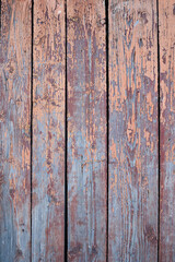 Vertical shot of brown painted rustic  grunge wooden timber texture . Copy space