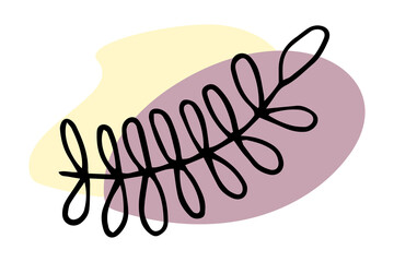 Abstract tropical leaves. Vector design elements.