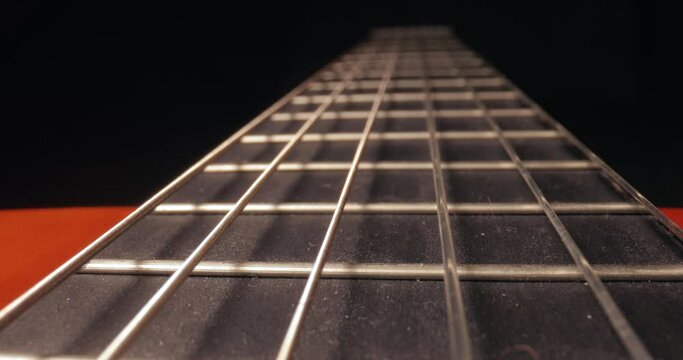 Acoustic Guitar Detail, Fretboard Closeup