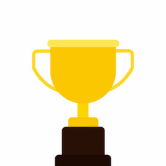 Vector Flat Golden Trophy